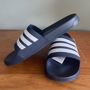 adidas Adilette Men’s Striped Slides Size 12 Three Stripes NEW W Box